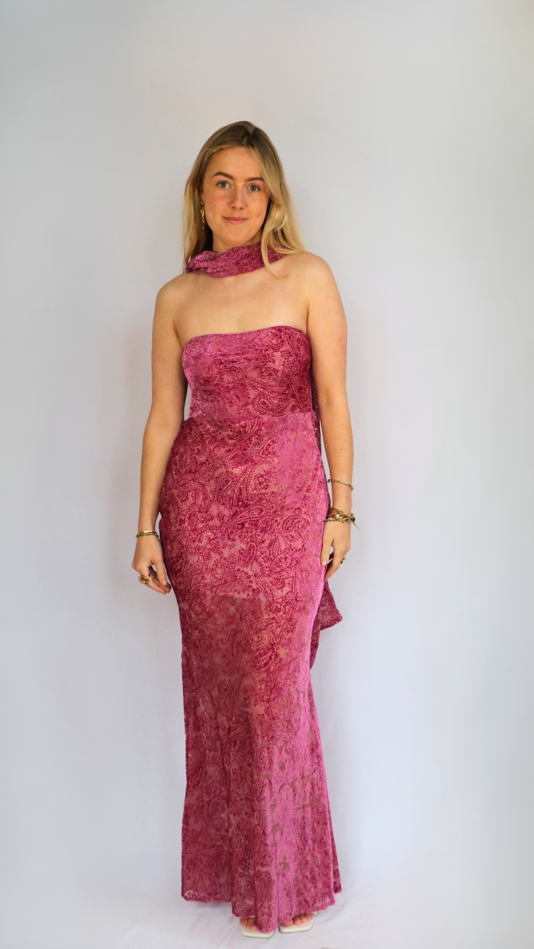 For Love & Lemons purple lace dress