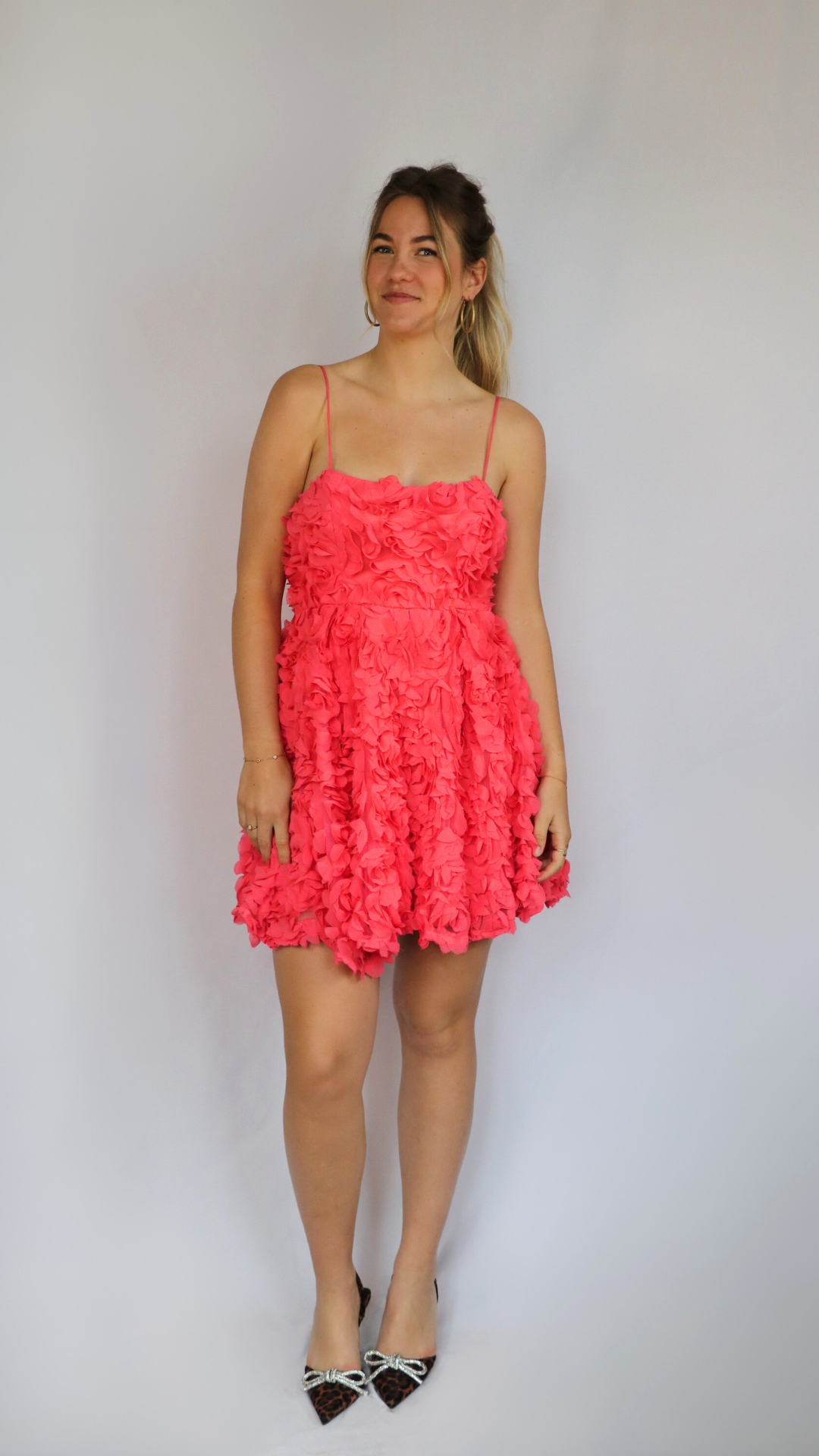 Showpo pink rose dress