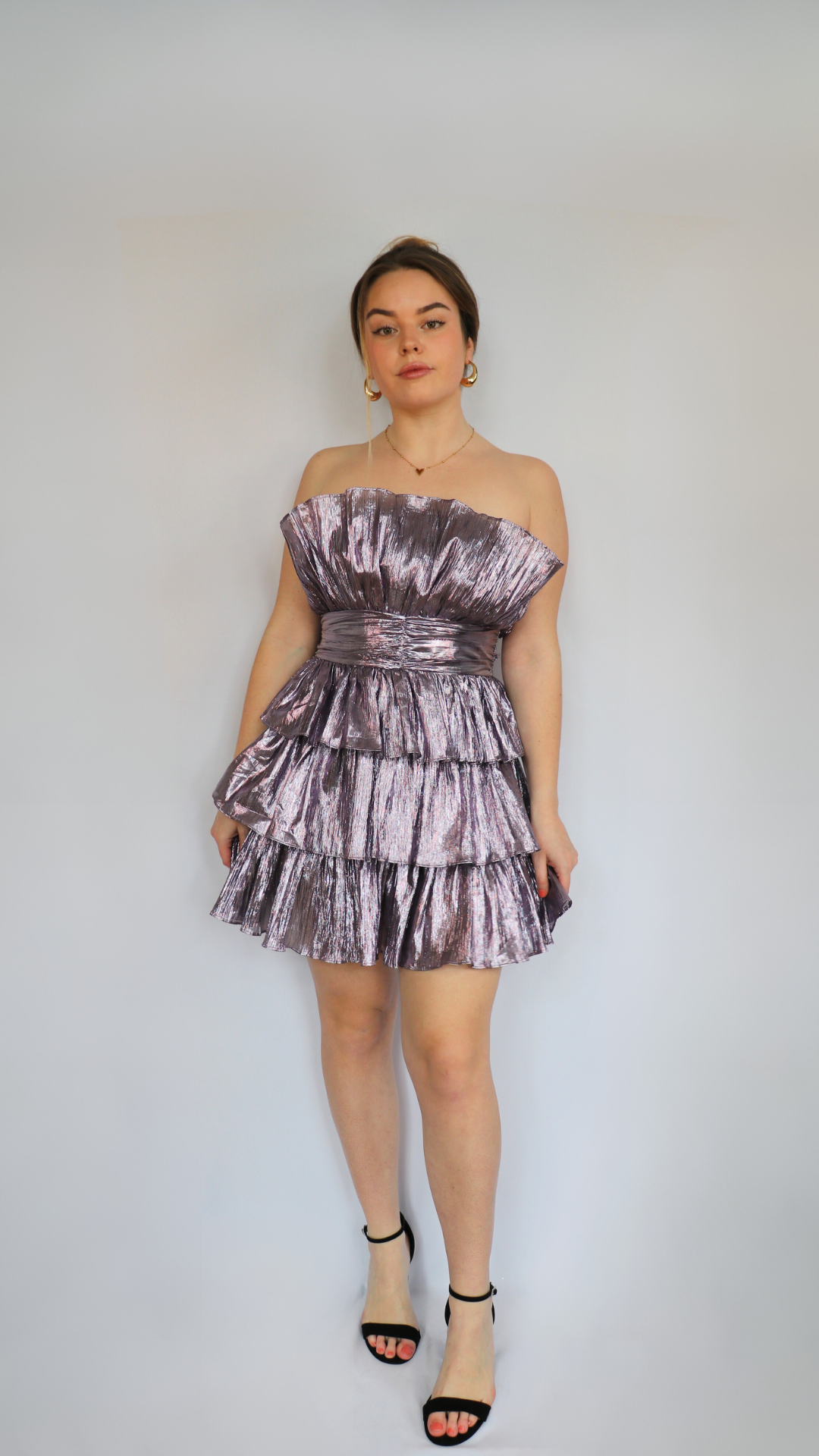 Collective The Label purple metallic dress