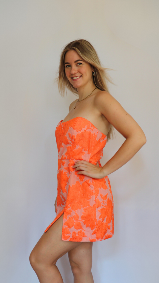 Showpo brailey orange dress