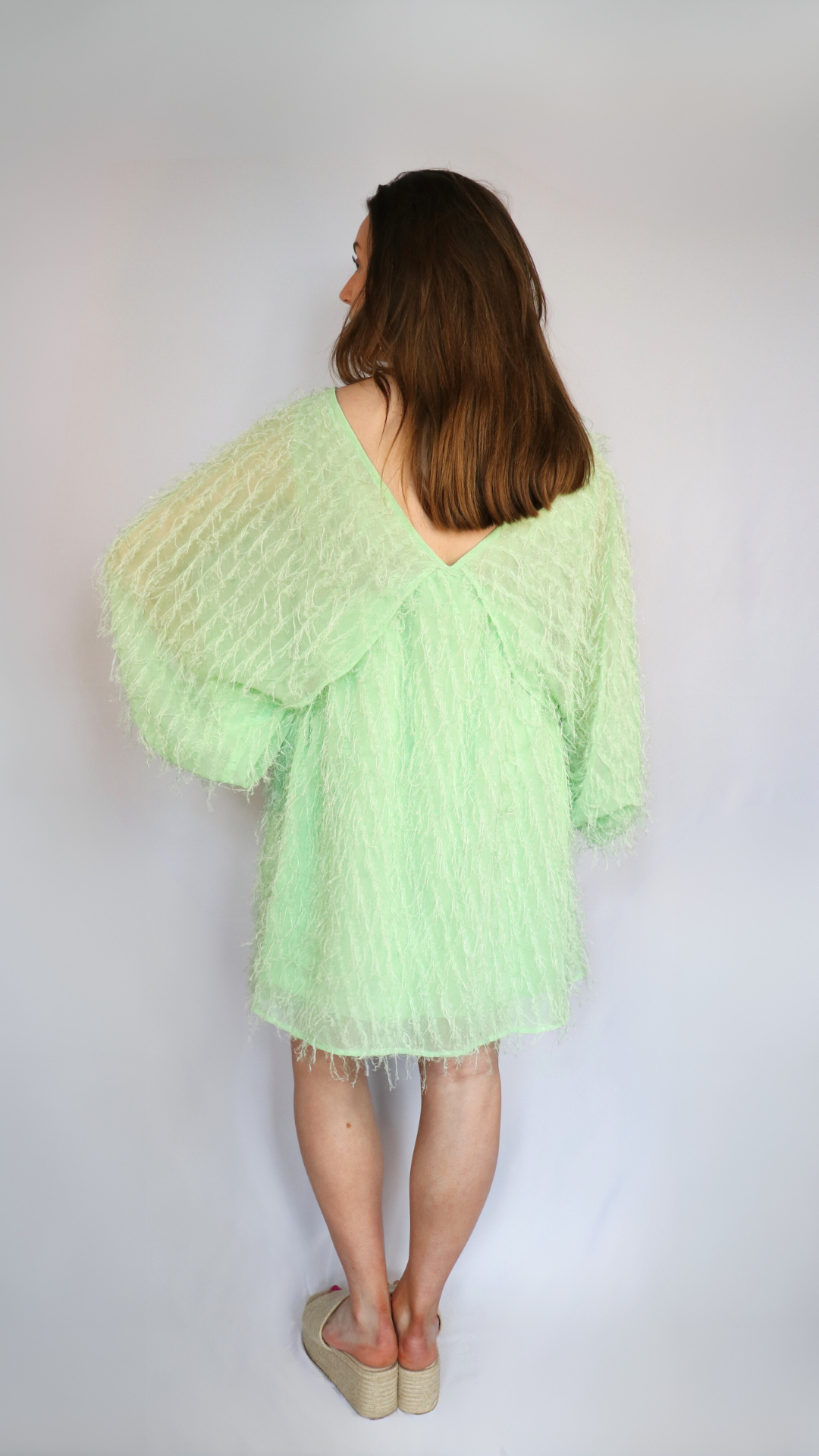 ASOS mint green feather dress