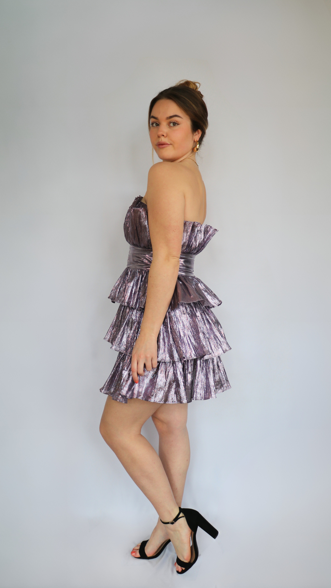 Collective The Label purple metallic dress