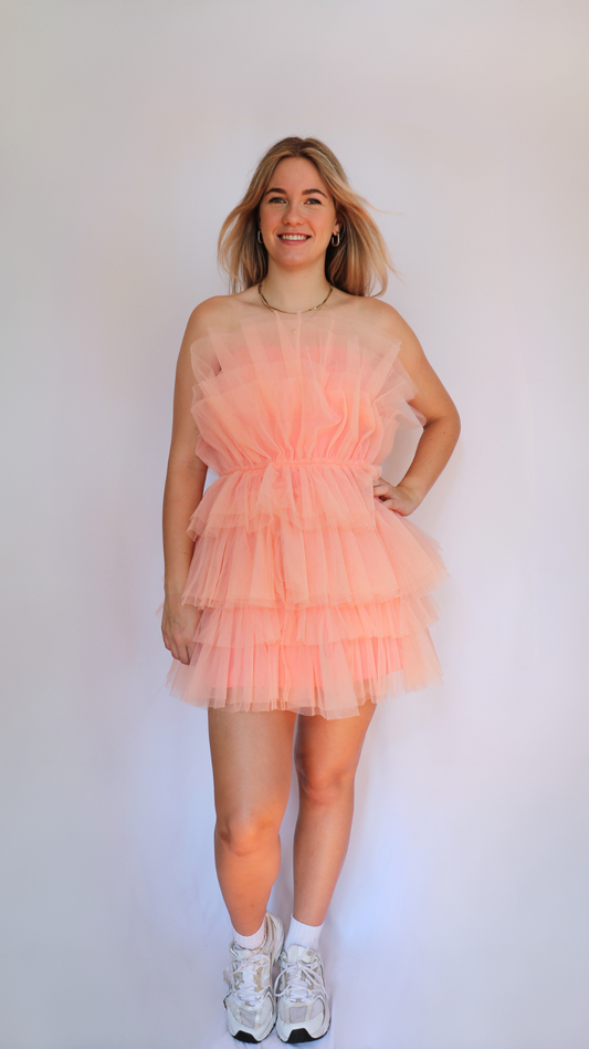 Aniye By orange tulle dress