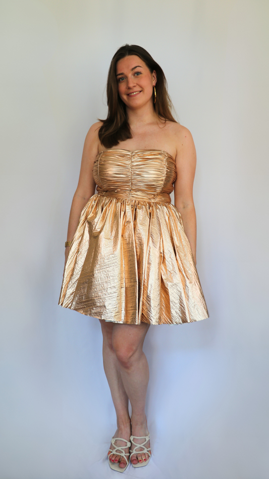 Aniye By gold metallic dress